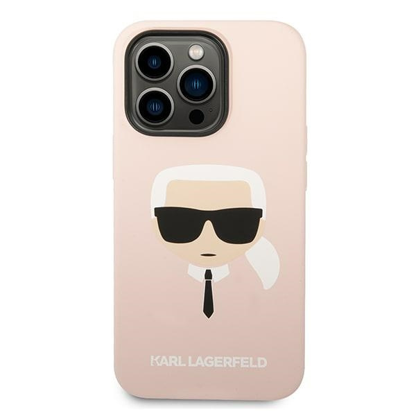 Etui KARL LAGERFELD Apple iPhone 14 Pro Silicone Karl`s Head Magsafe Jasnoróżowy Hardcase